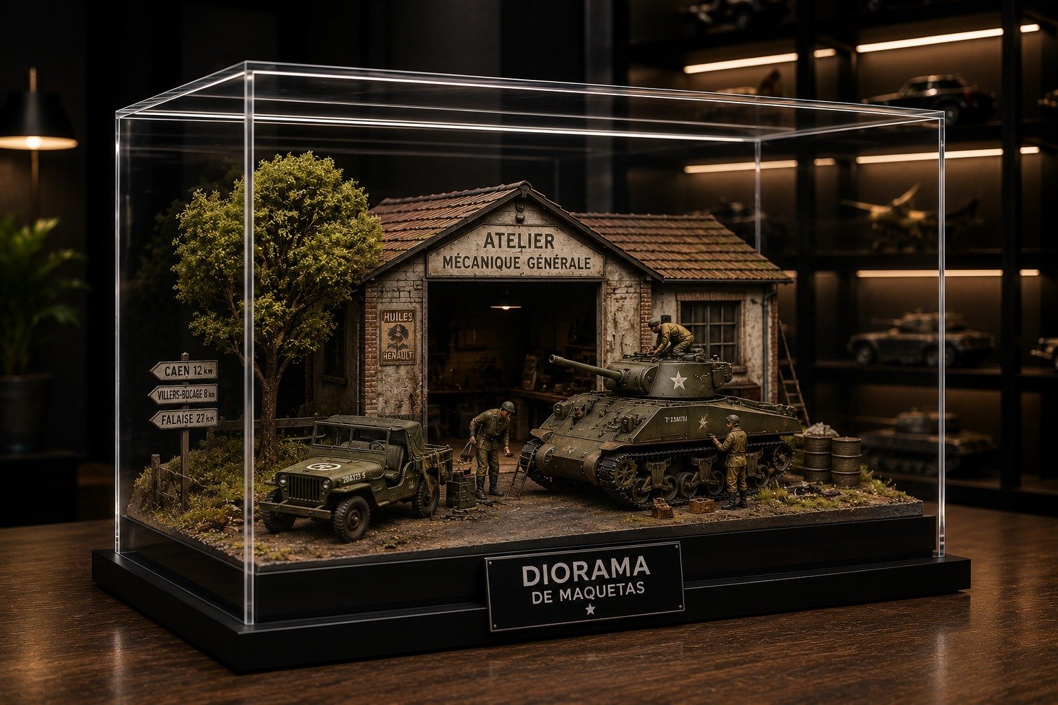 Vitrina para diorama de maquetas