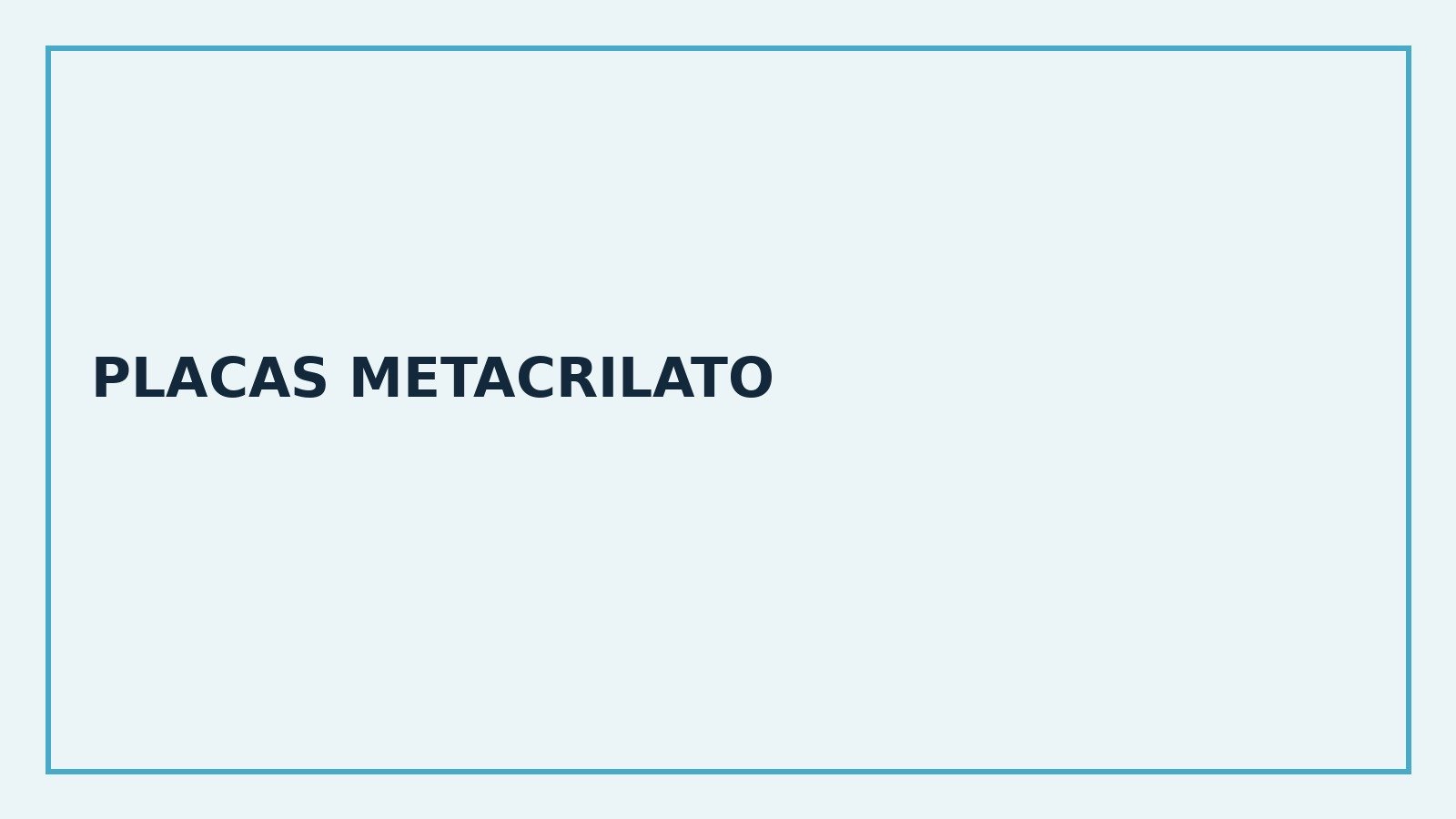 Placas de metacrilato personalizadas